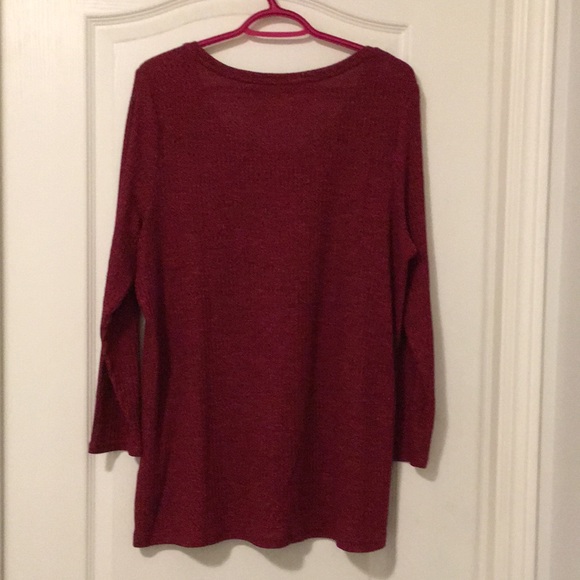 COPY - Red long sleeve swing top - Picture 2 of 4